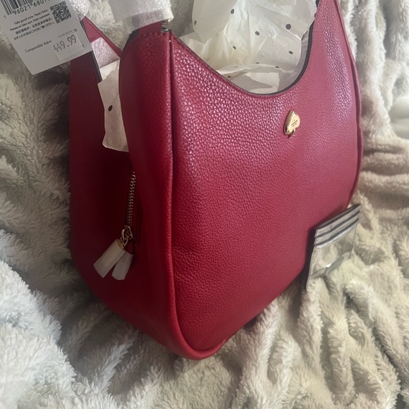 Kate Spade Kayla Red Leather Shoulder Bag - Picture 2 of 7
